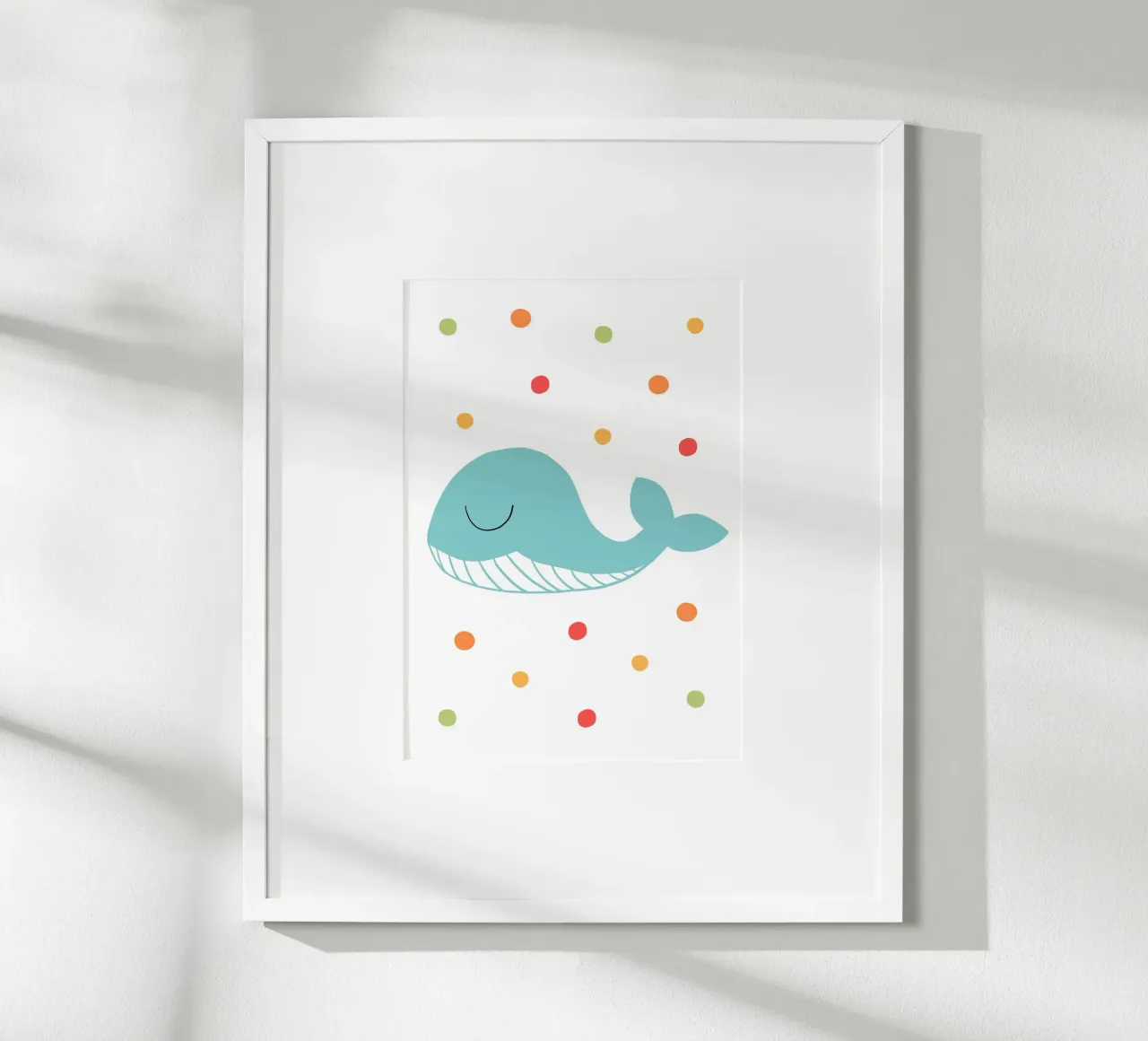 Wal mit Punkten poster con telaio in legno da BAINAI KIDS