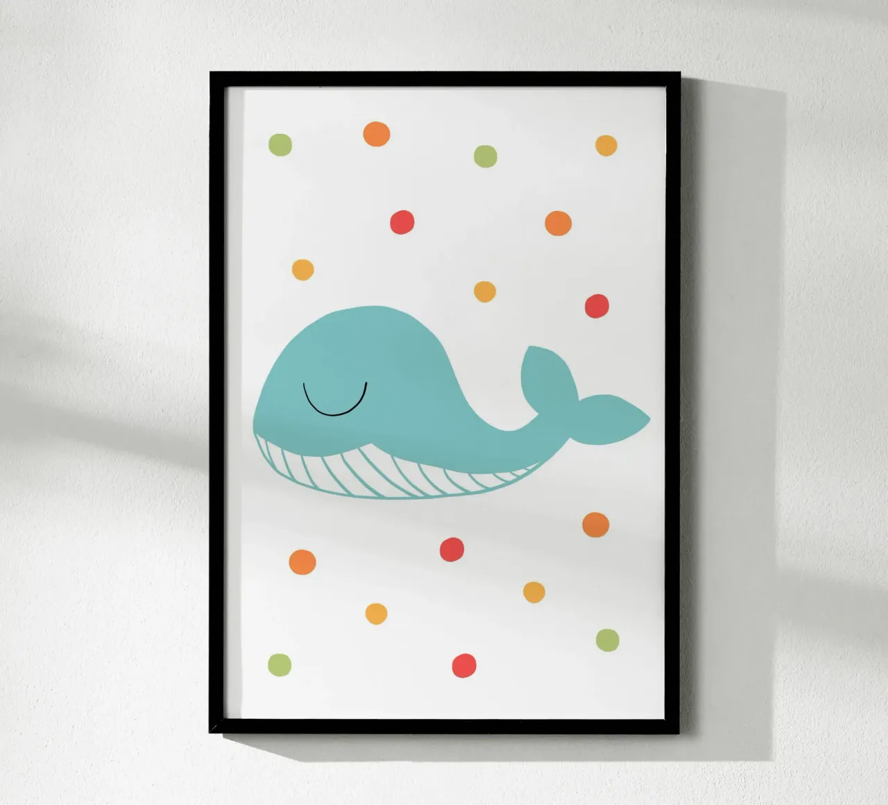Wal mit Punkten poster con telaio in legno da BAINAI KIDS
