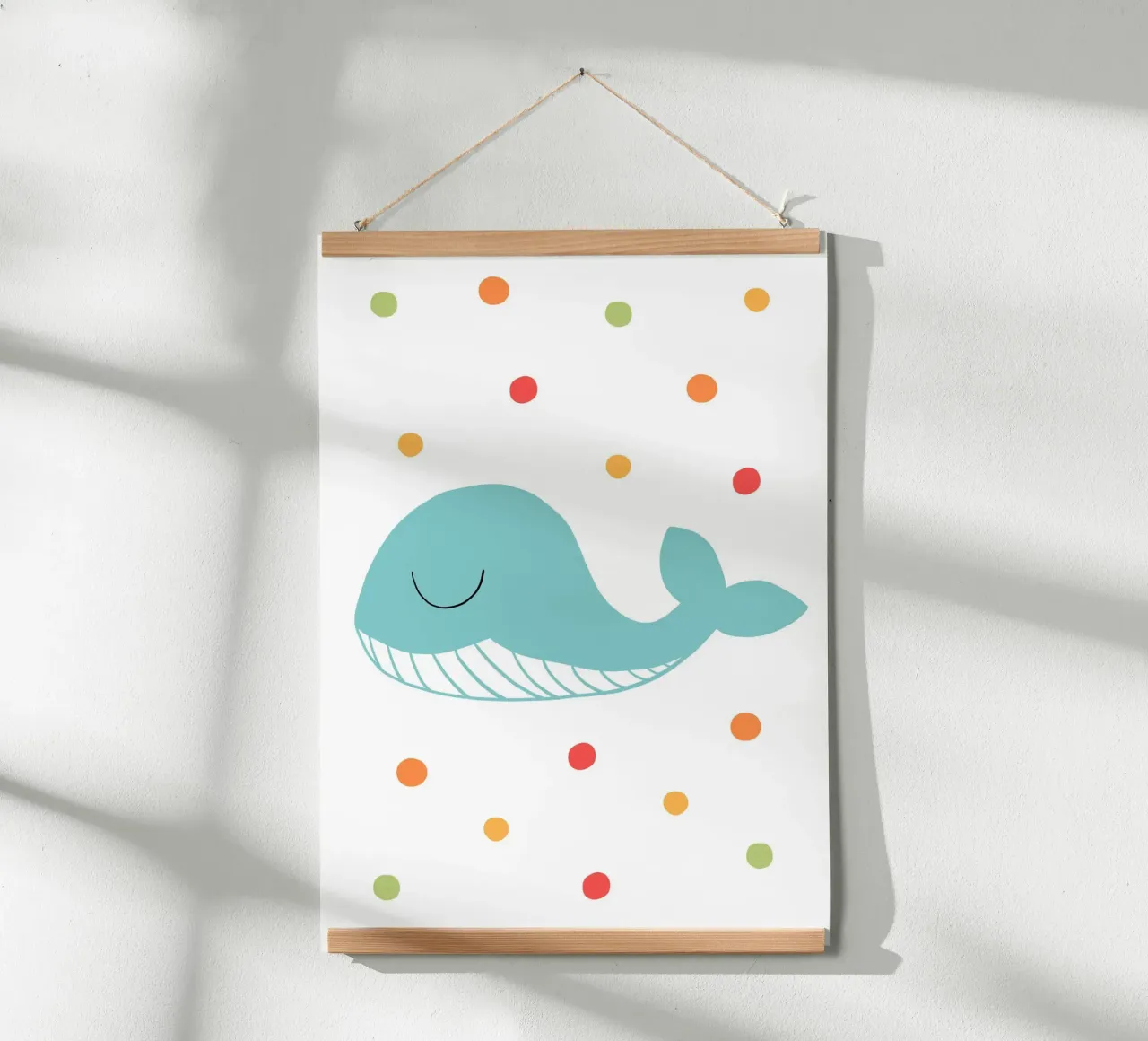 Wal mit Punkten poster con telaio in legno da BAINAI KIDS