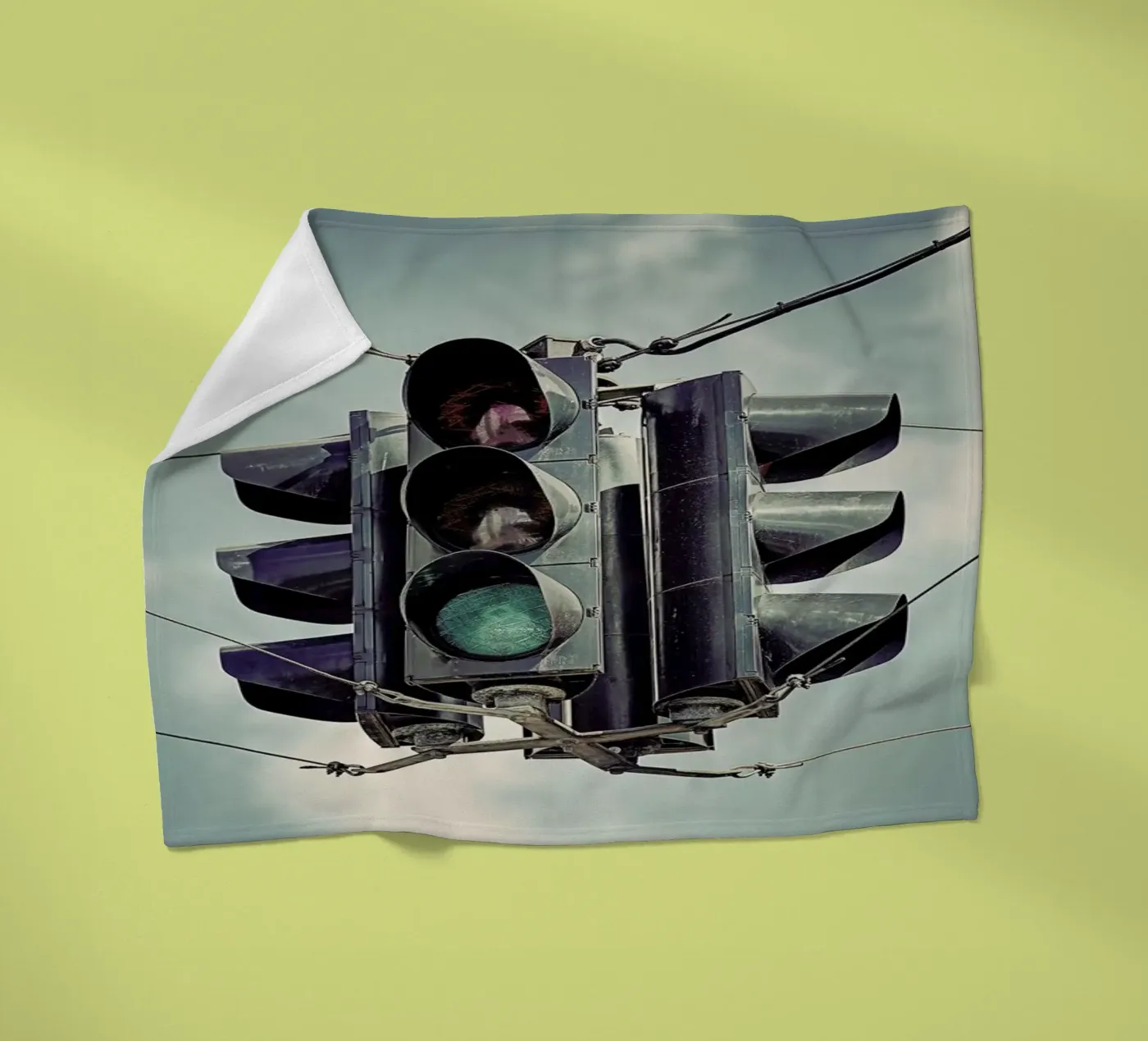 Green fleecedeken van Michael Belhadi