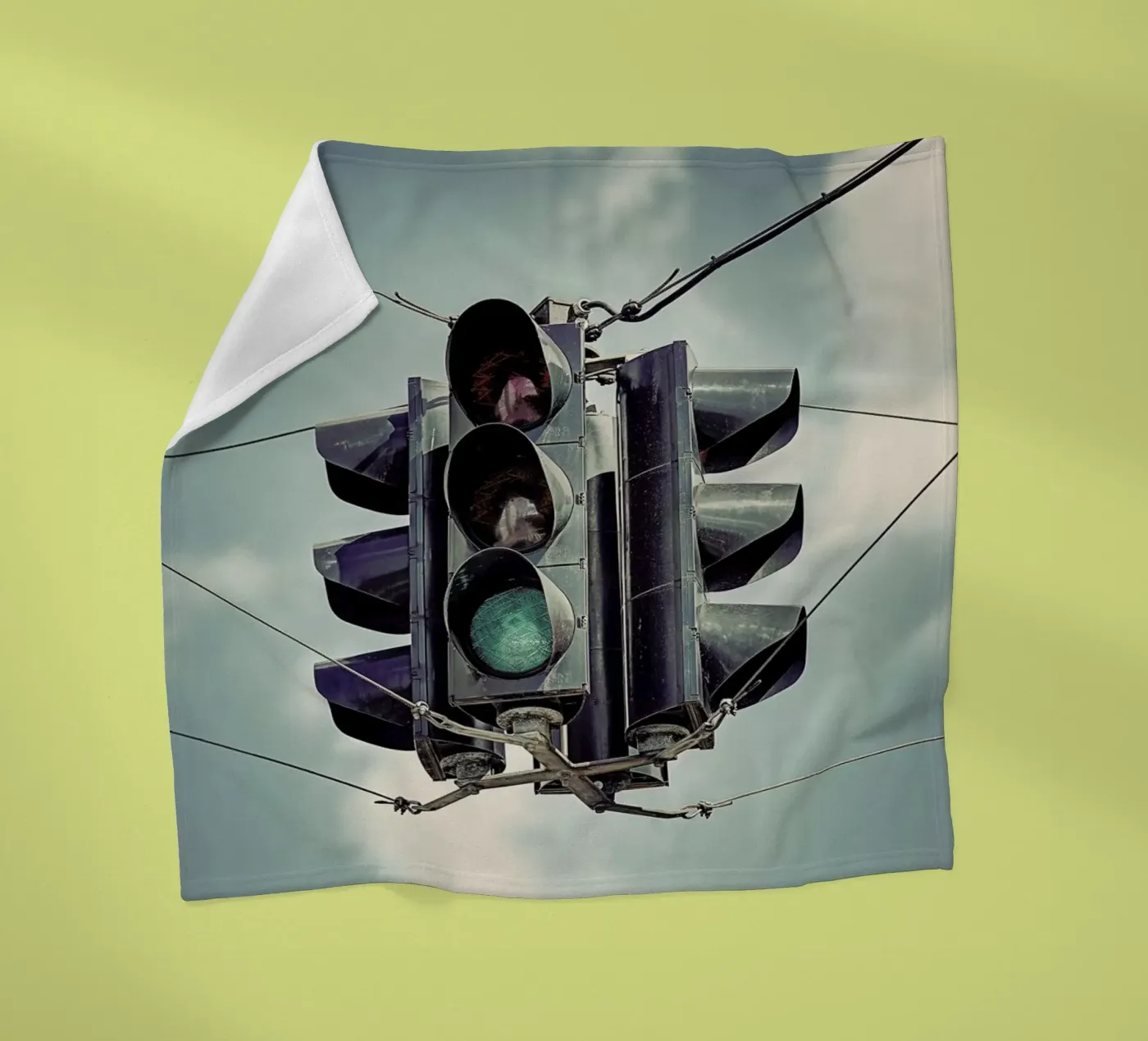 Green fleecedeken van Michael Belhadi