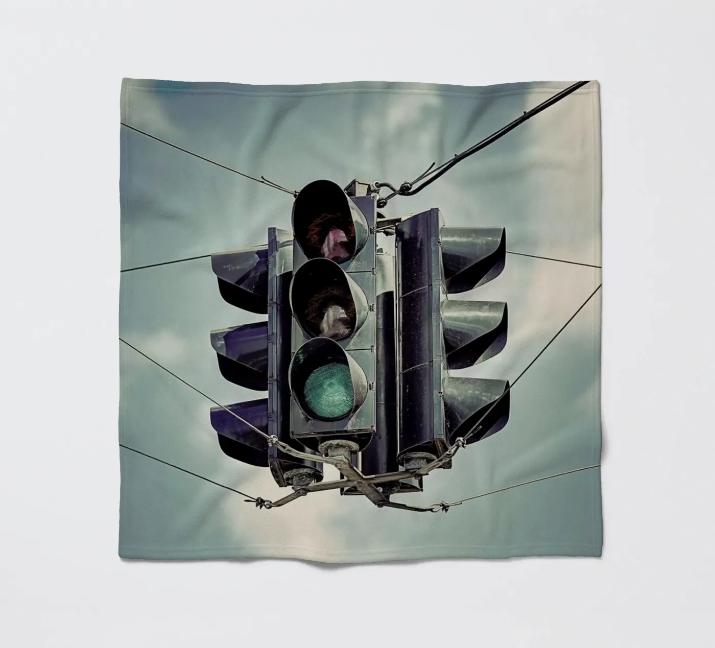 Green fleecedeken van Michael Belhadi