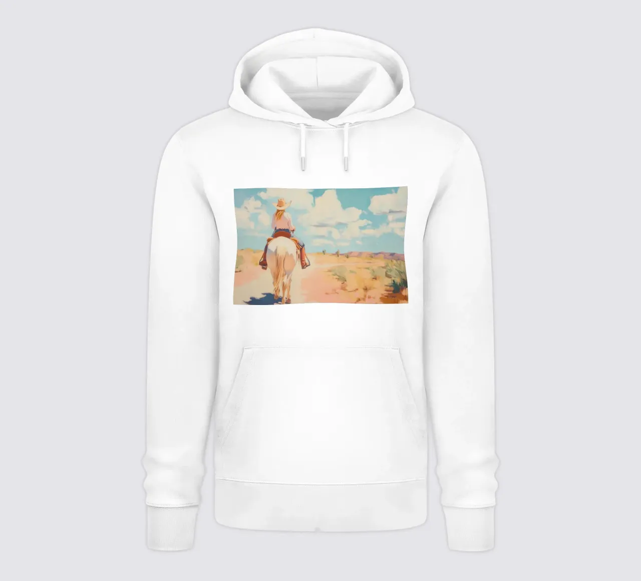 Cavalcata nel deserto occidentale felpa con cappuccio da Melloi Art Print