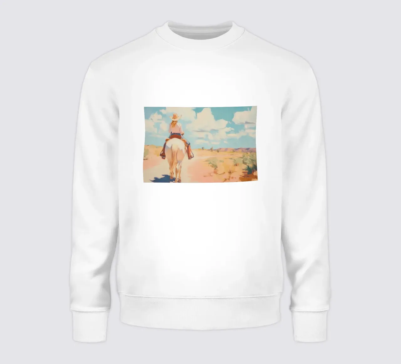 Cavalcata nel deserto occidentale felpa da Melloi Art Print