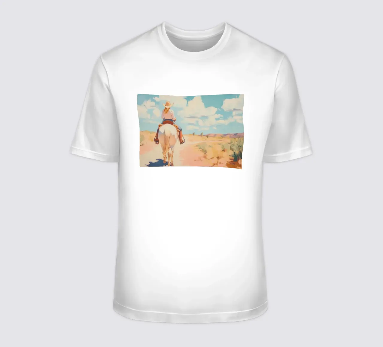 Cavalcata nel deserto occidentale t-shirt da Melloi Art Print