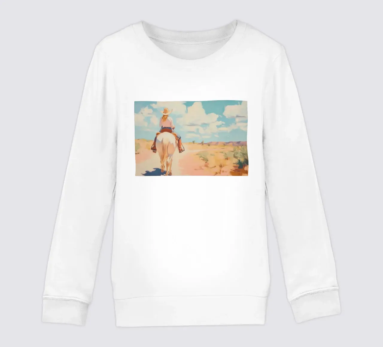 Cavalcata nel deserto occidentale felpa bambino da Melloi Art Print