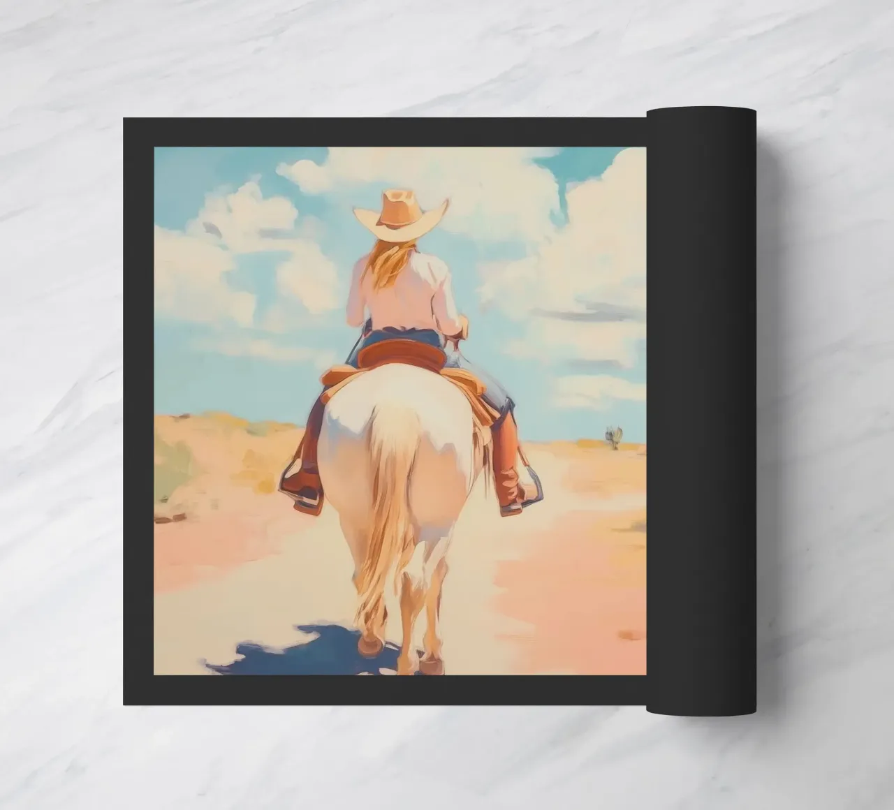 Cavalcata nel deserto occidentale zerbino da Melloi Art Print