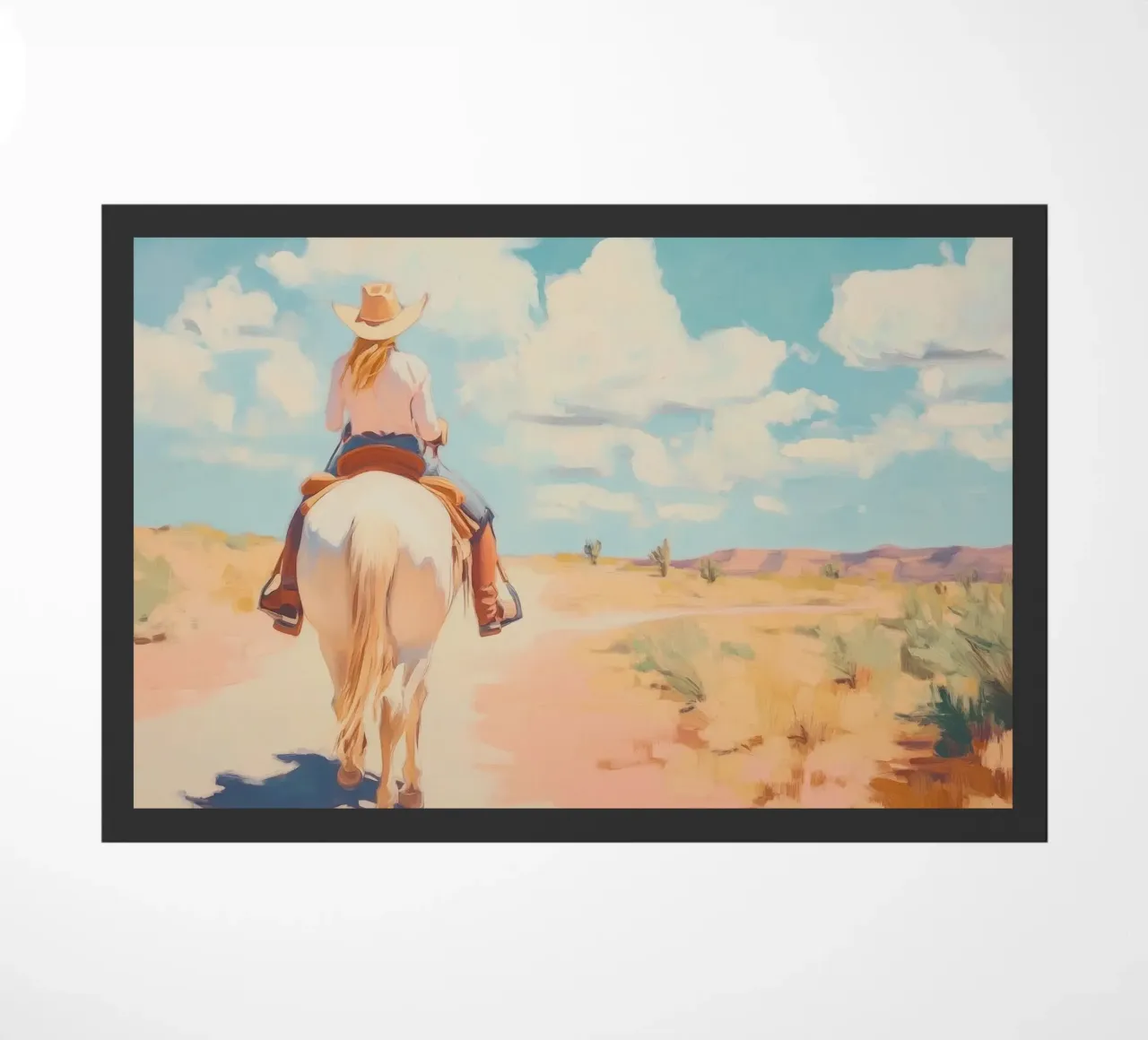 Cavalcata nel deserto occidentale zerbino da Melloi Art Print