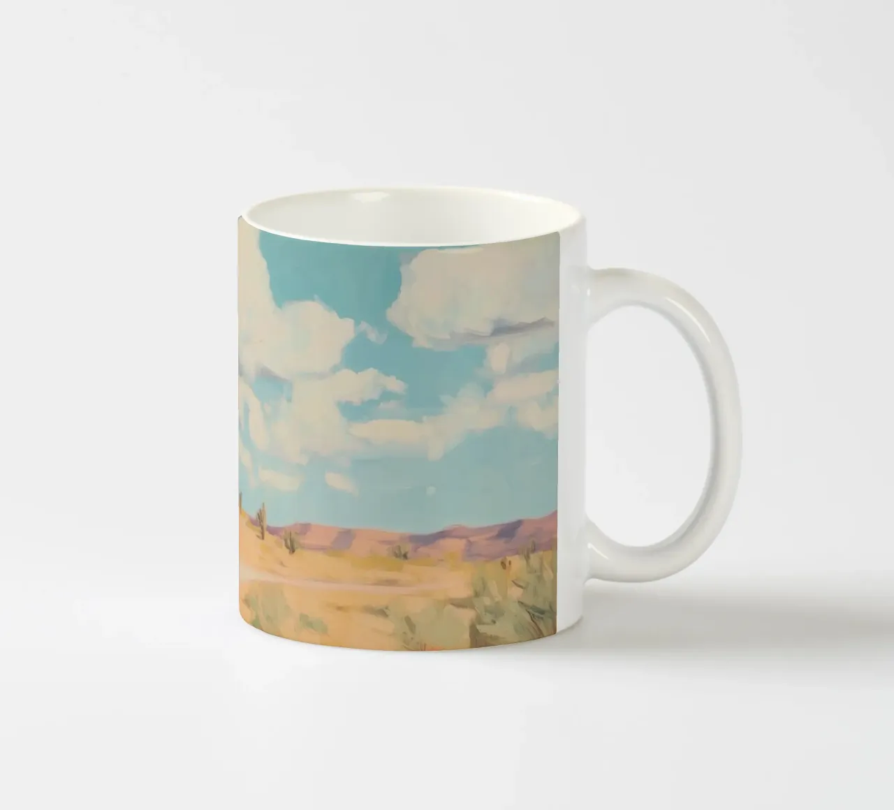 Cavalcata nel deserto occidentale tazza in ceramica da Melloi Art Print