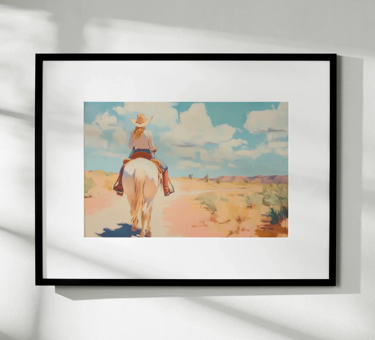 Cavalcata nel deserto occidentale carta hahnemühle da Melloi Art Print