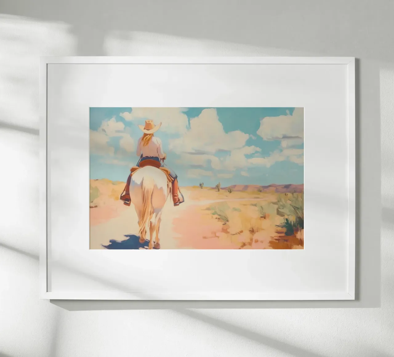 Cavalcata nel deserto occidentale carta hahnemühle da Melloi Art Print
