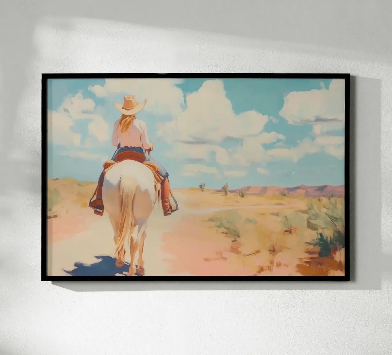 Cavalcata nel deserto occidentale carta hahnemühle da Melloi Art Print