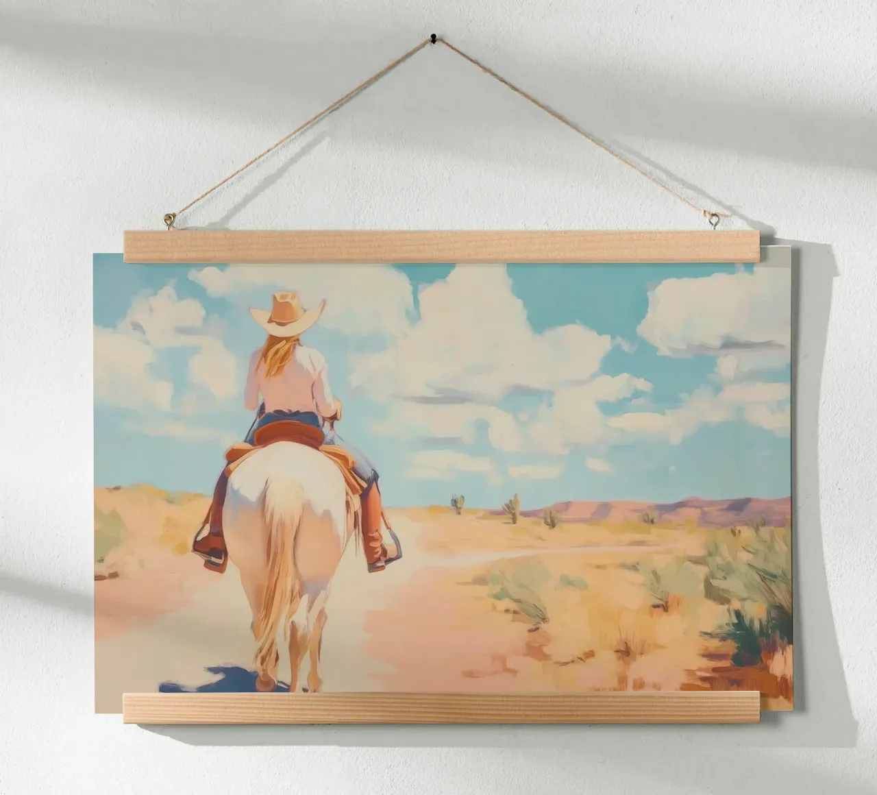 Cavalcata nel deserto occidentale carta hahnemühle da Melloi Art Print
