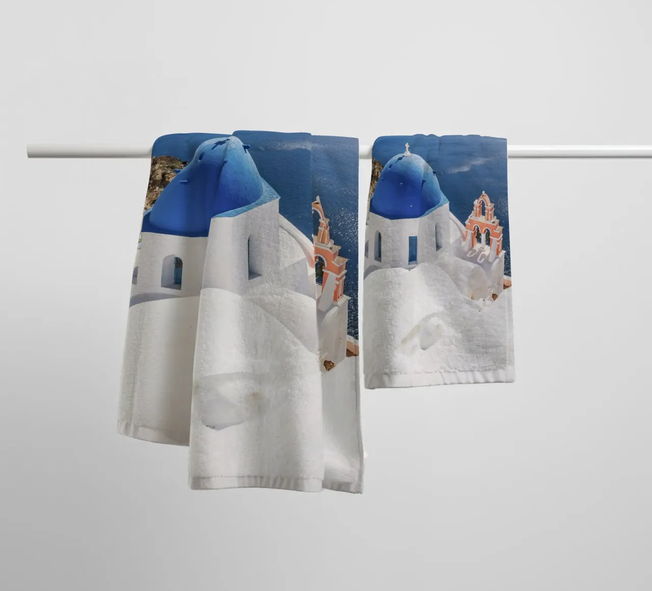 Santorini Griechenland, Griechische Inseln Reiseposter Handtuch von TheTravelClub