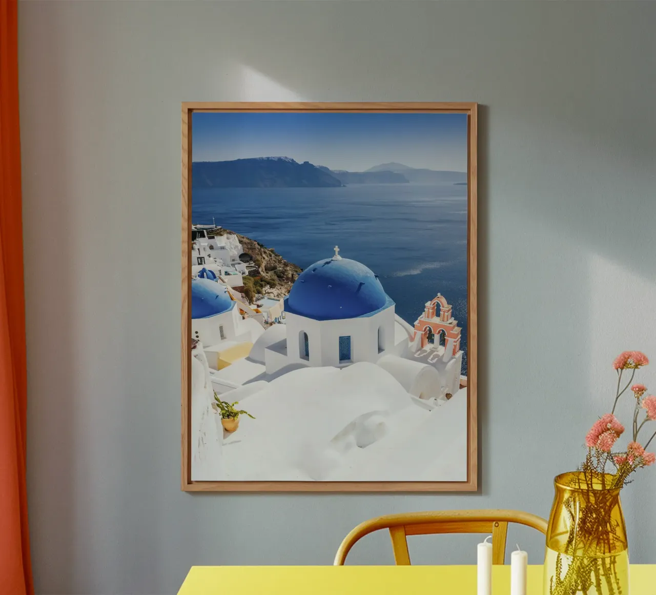 Santorini Grecia, Poster di viaggio delle isole greche alluminio dibond da TheTravelClub