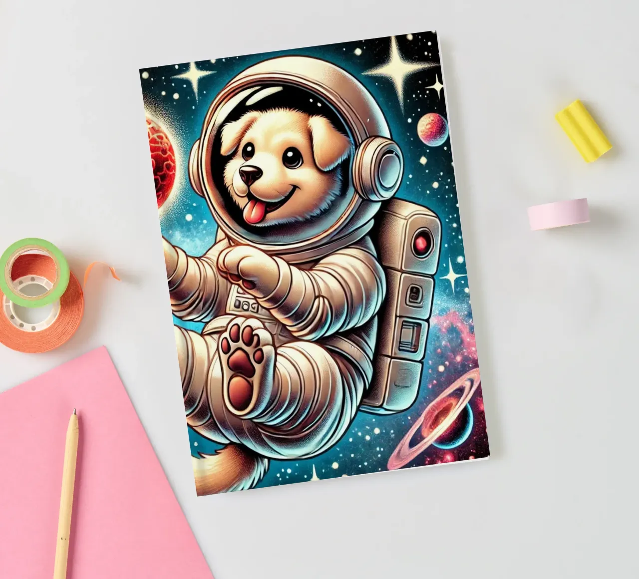 Cosmic Pup Adventure notebook by FluffyToons