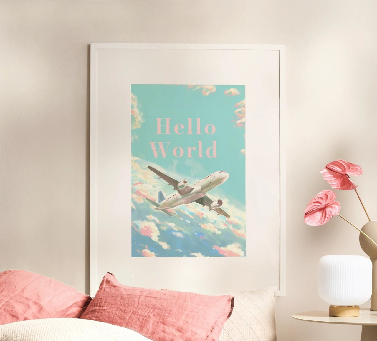 Hello World, enjoy your holiday poster by Carinaprint