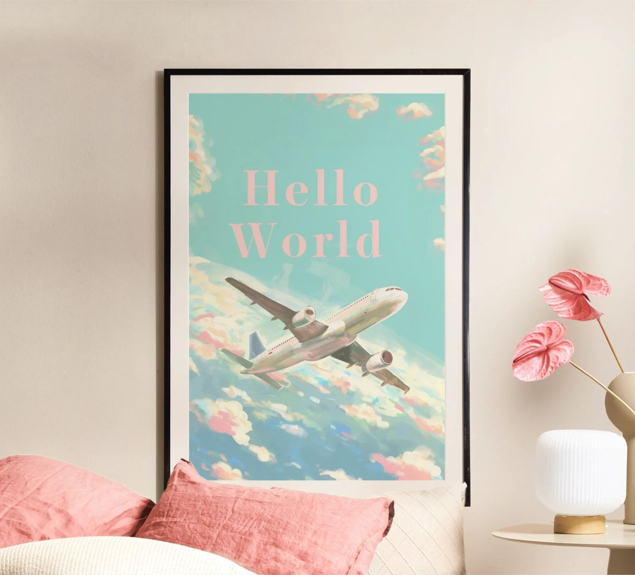 Hello World, enjoy your holiday poster by Carinaprint