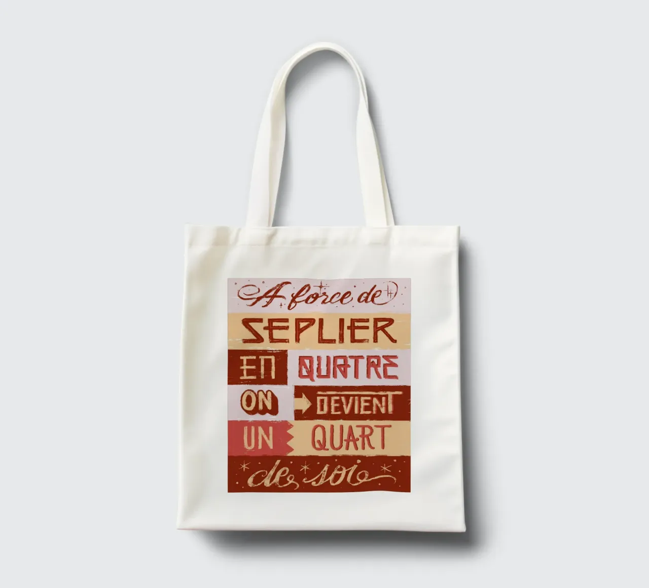 À force de se plier en 4 borsa in juta da Glettering