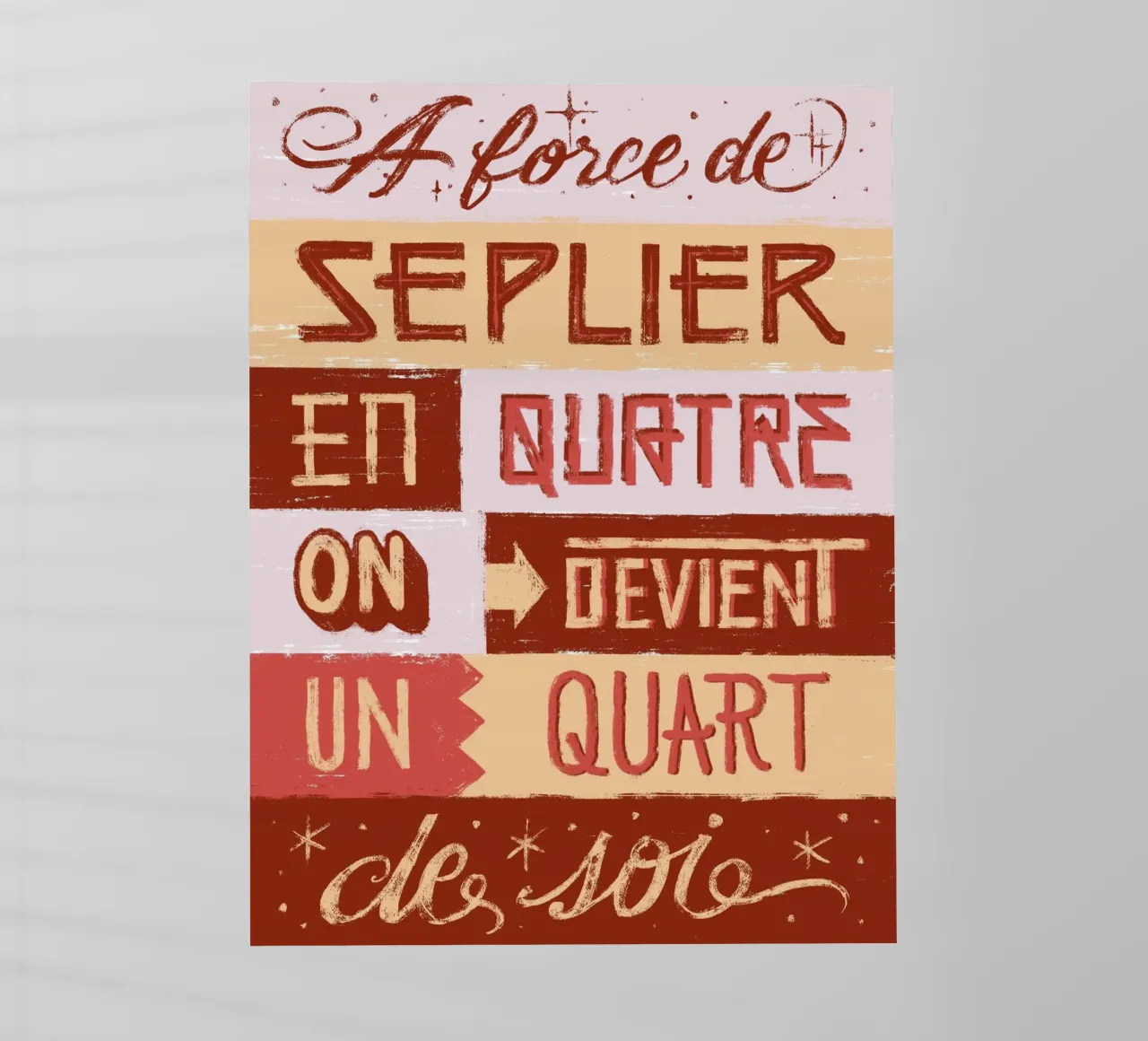 À force de se plier en 4 pellicola backlit da Glettering