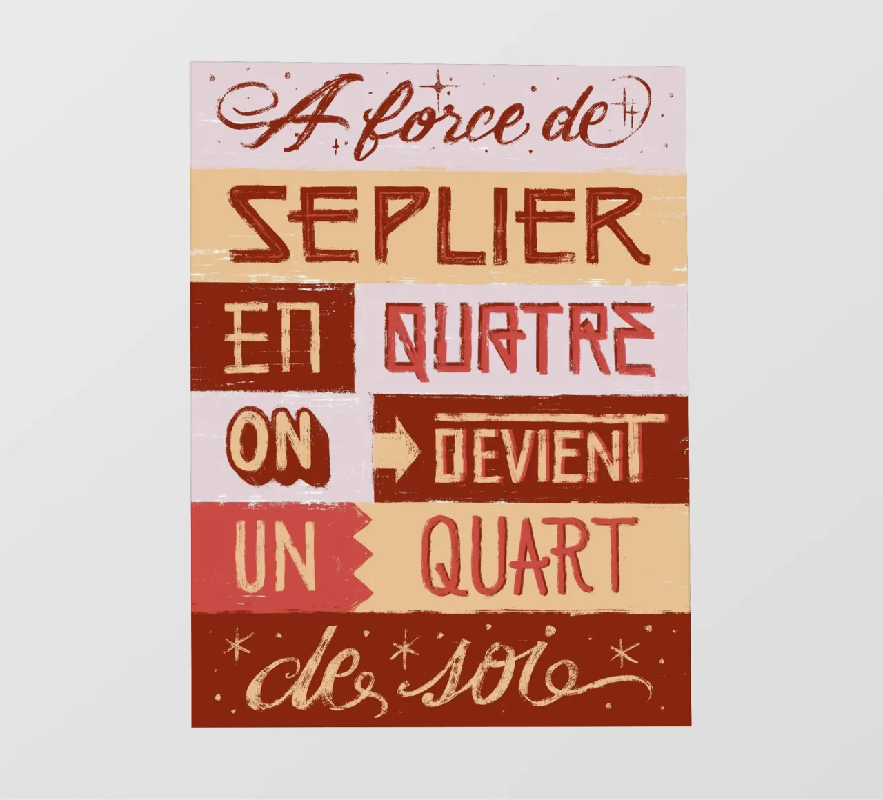 À force de se plier en 4 pellicola backlit da Glettering