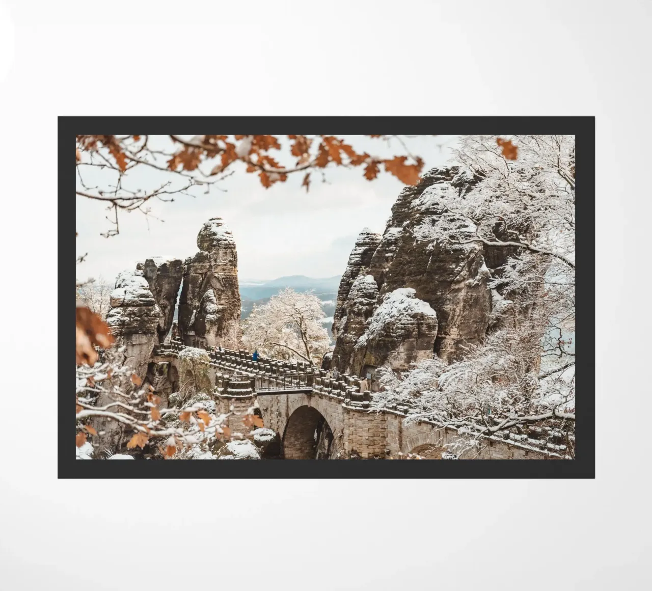 Svizzera sassone, Bastei - Ponte di Bastei in inverno zerbino da Bold and Retro