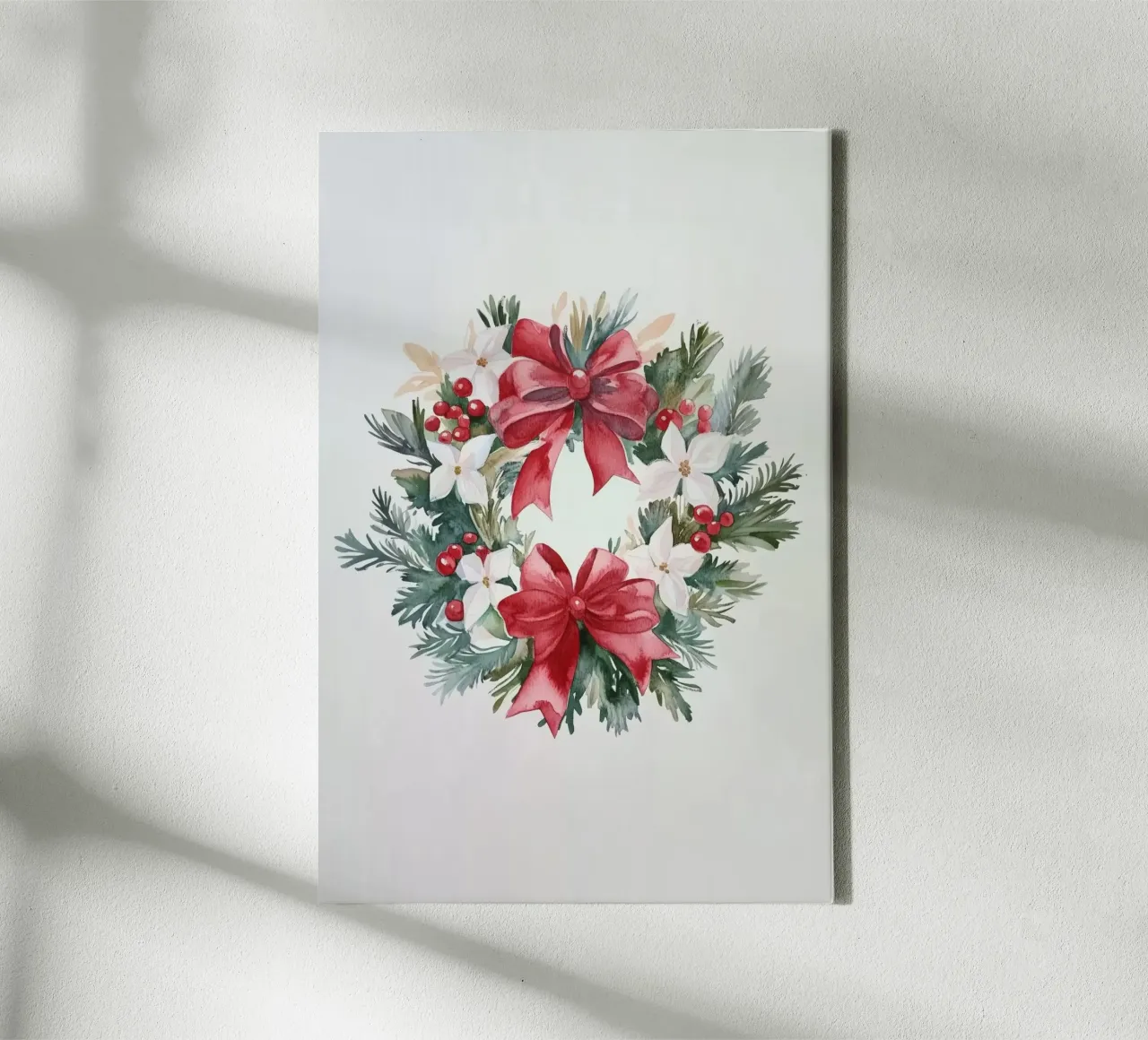 Kerstkrans Schilderen canvas met Baklijst van Melloi Art Print