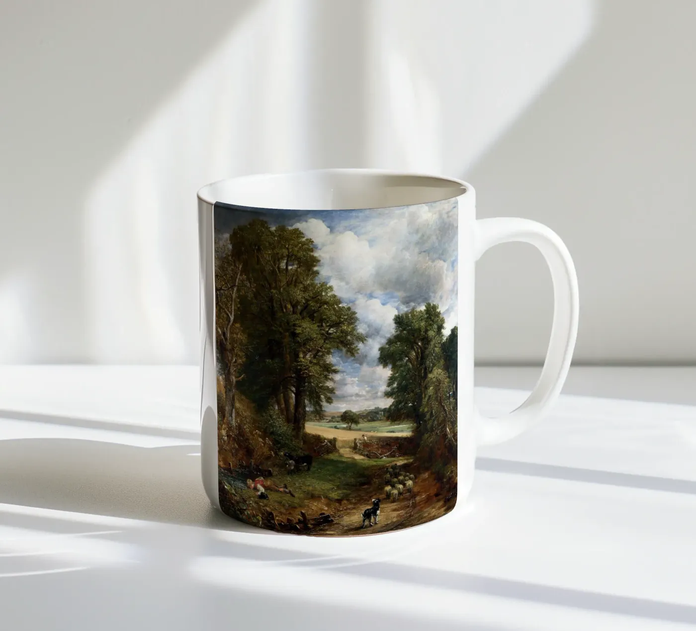John Constable - The Cornfield ceramic mug by William Store