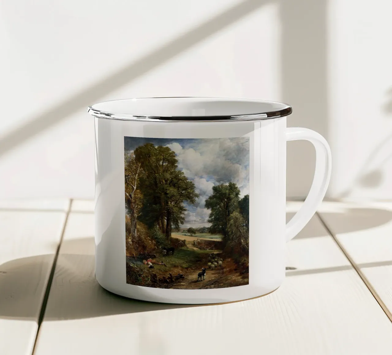 John Constable - Il campo di grano tazza in smalto da William Store