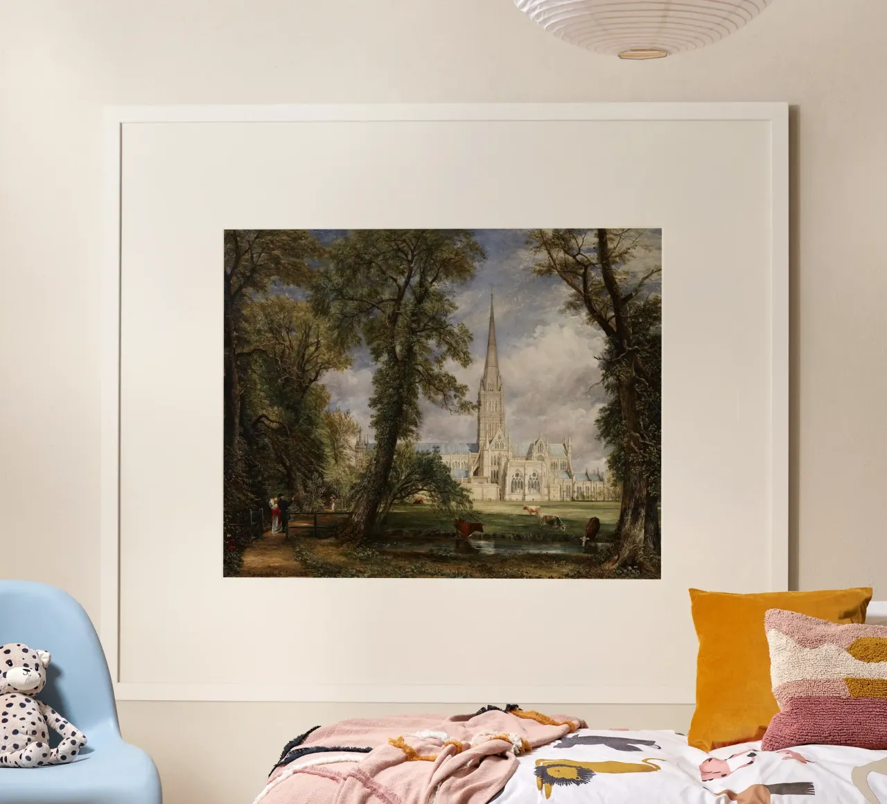 John Constable - Cattedrale di Salisbury dal Giardino dei Vescovi poster con telaio in plastica da William Store