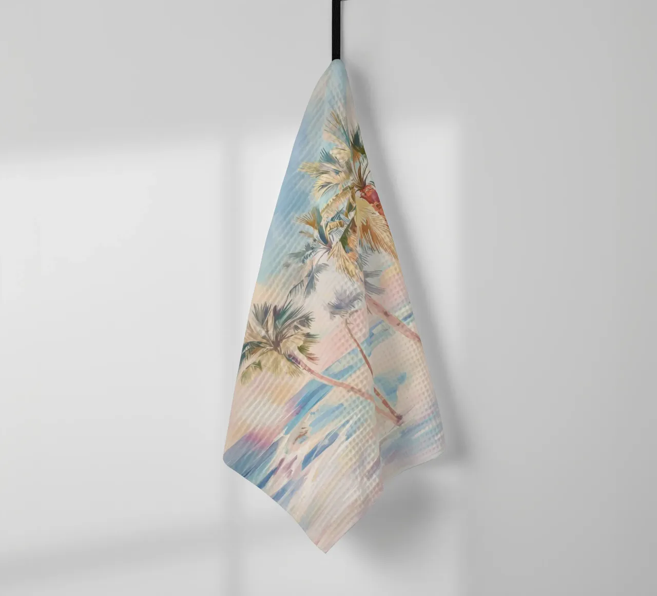 Sunset Beach Coconut Tree torchon de Melloi Art Print