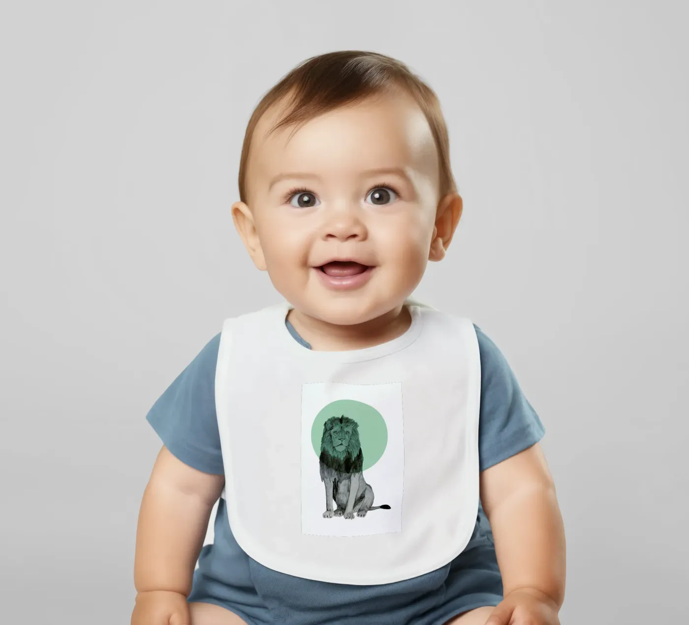 Lion baby slabbetje van Morgan Kendall