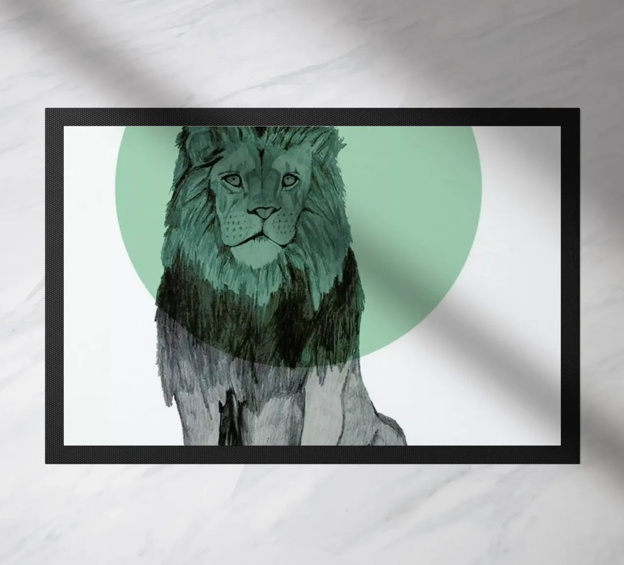 Lion doormat by Morgan Kendall