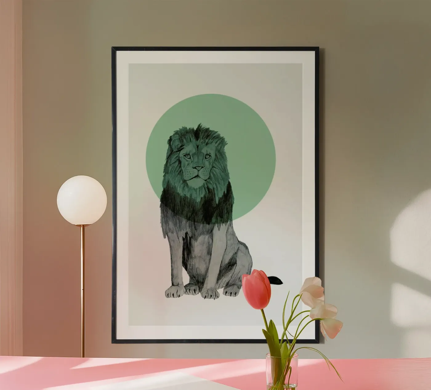 Lion poster by Morgan Kendall