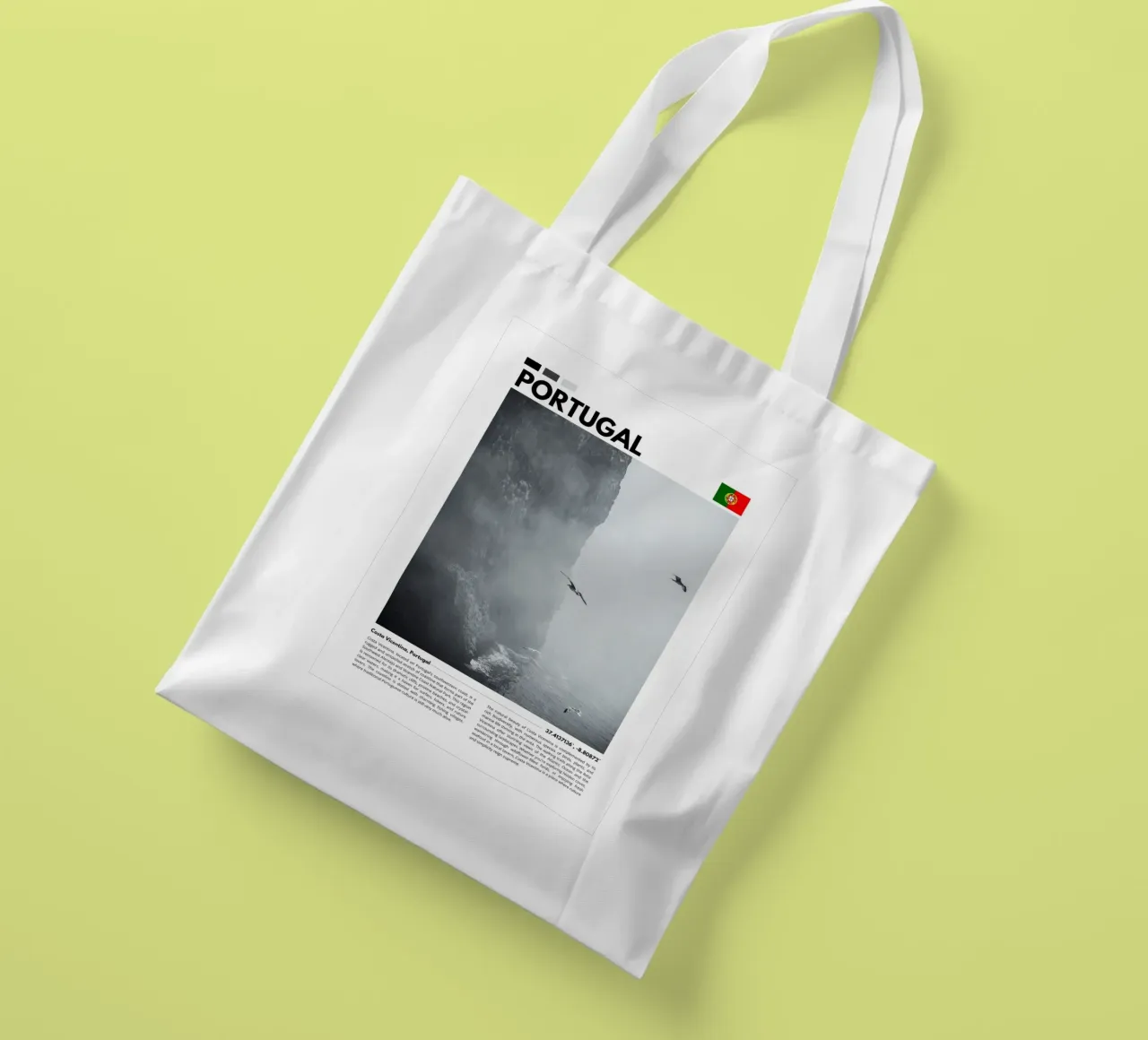 Algarve Cliffs Photography Poster borsa in juta da F.Goncalves Photography