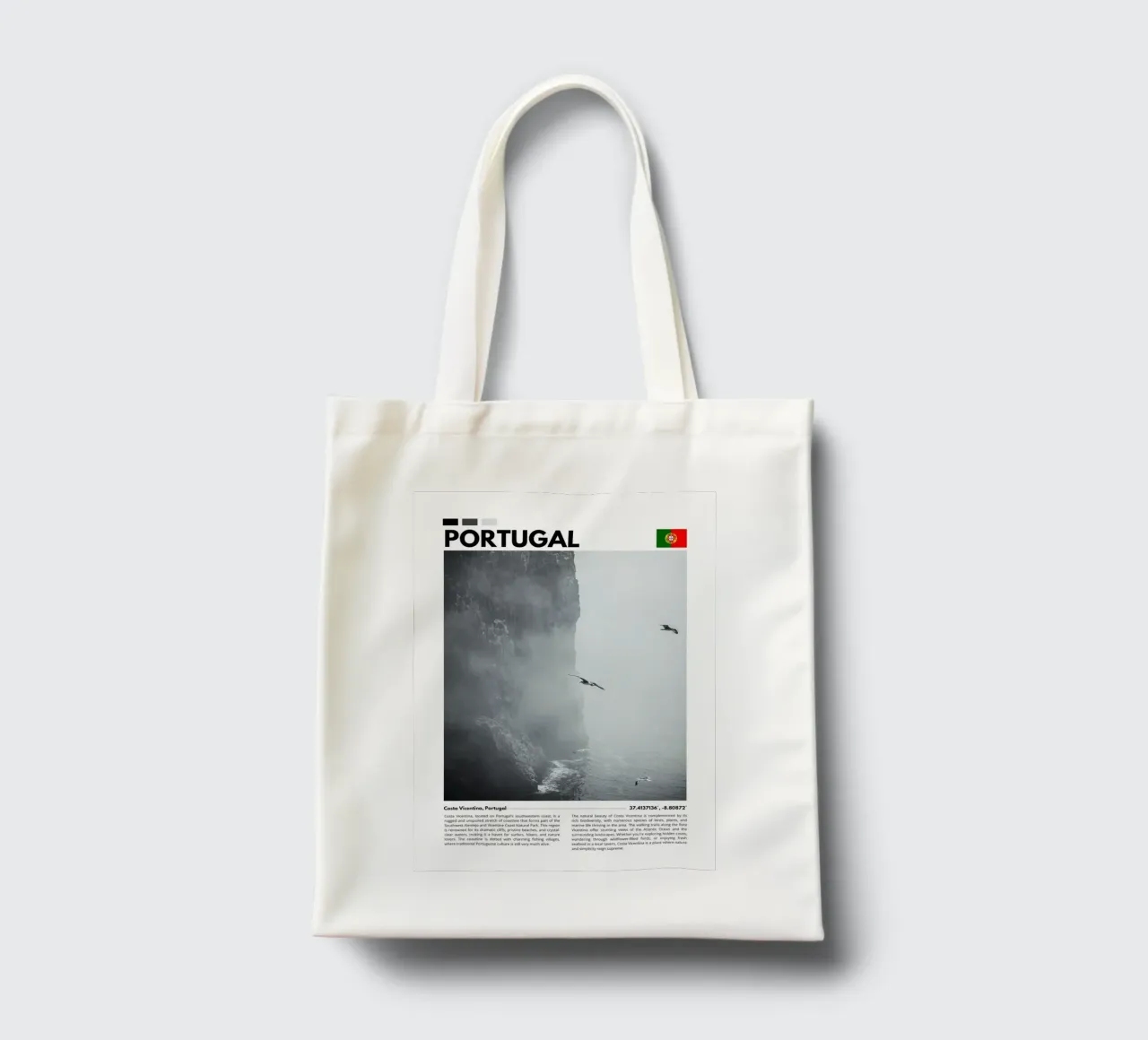 Algarve Cliffs Photography Poster borsa in juta da F.Goncalves Photography