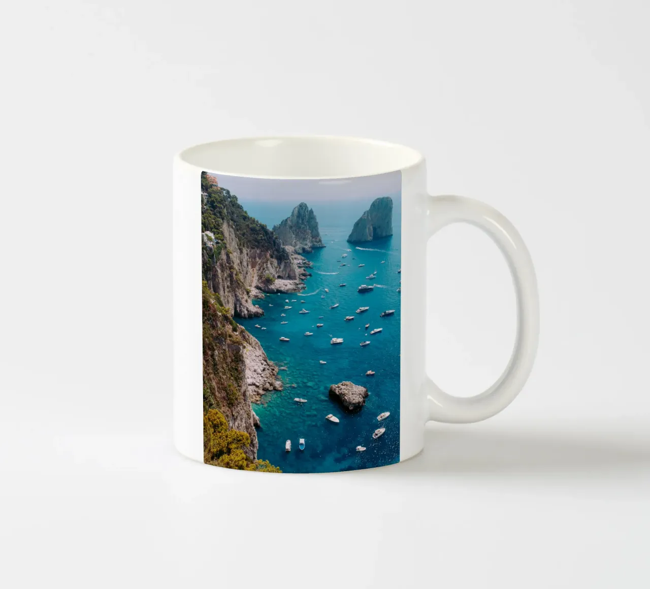 Capri Italy, Italian Wall Art, La dolce vita, Travel Poster ceramic mug by TheTravelClub