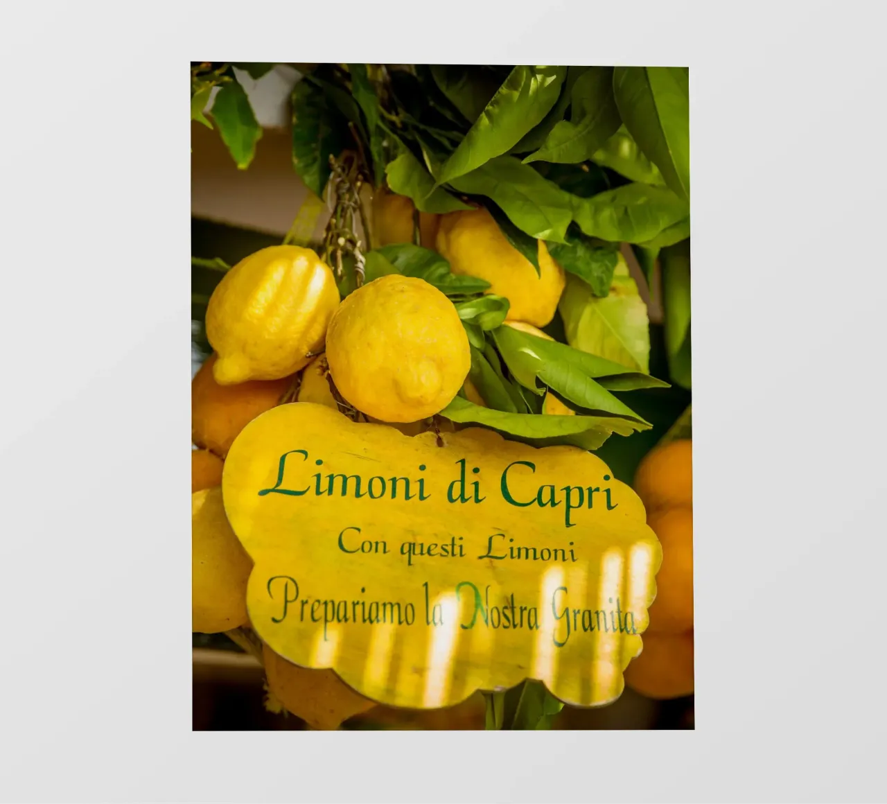 Lemon Print, Italian Wall Art, lemon poster, la dolce vita pellicola backlit da TheTravelClub
