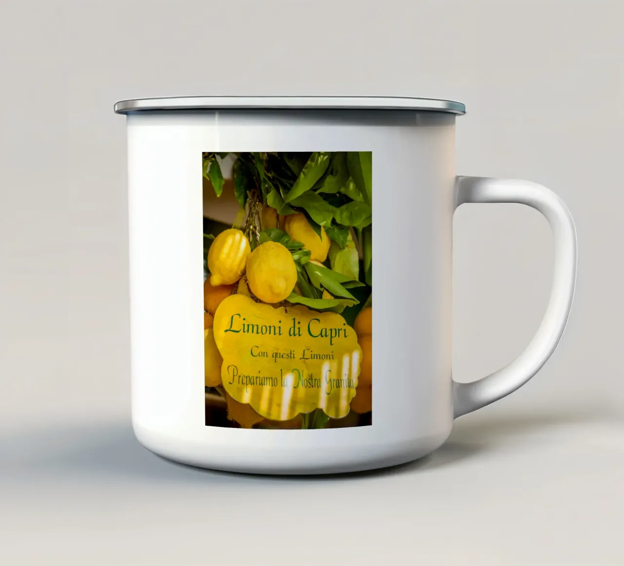 Lemon Print, Italian Wall Art, lemon poster, la dolce vita tazza in smalto da TheTravelClub