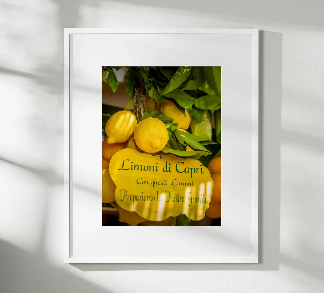 Lemon Print, Italian Wall Art, lemon poster, la dolce vita poster con telaio in legno da TheTravelClub