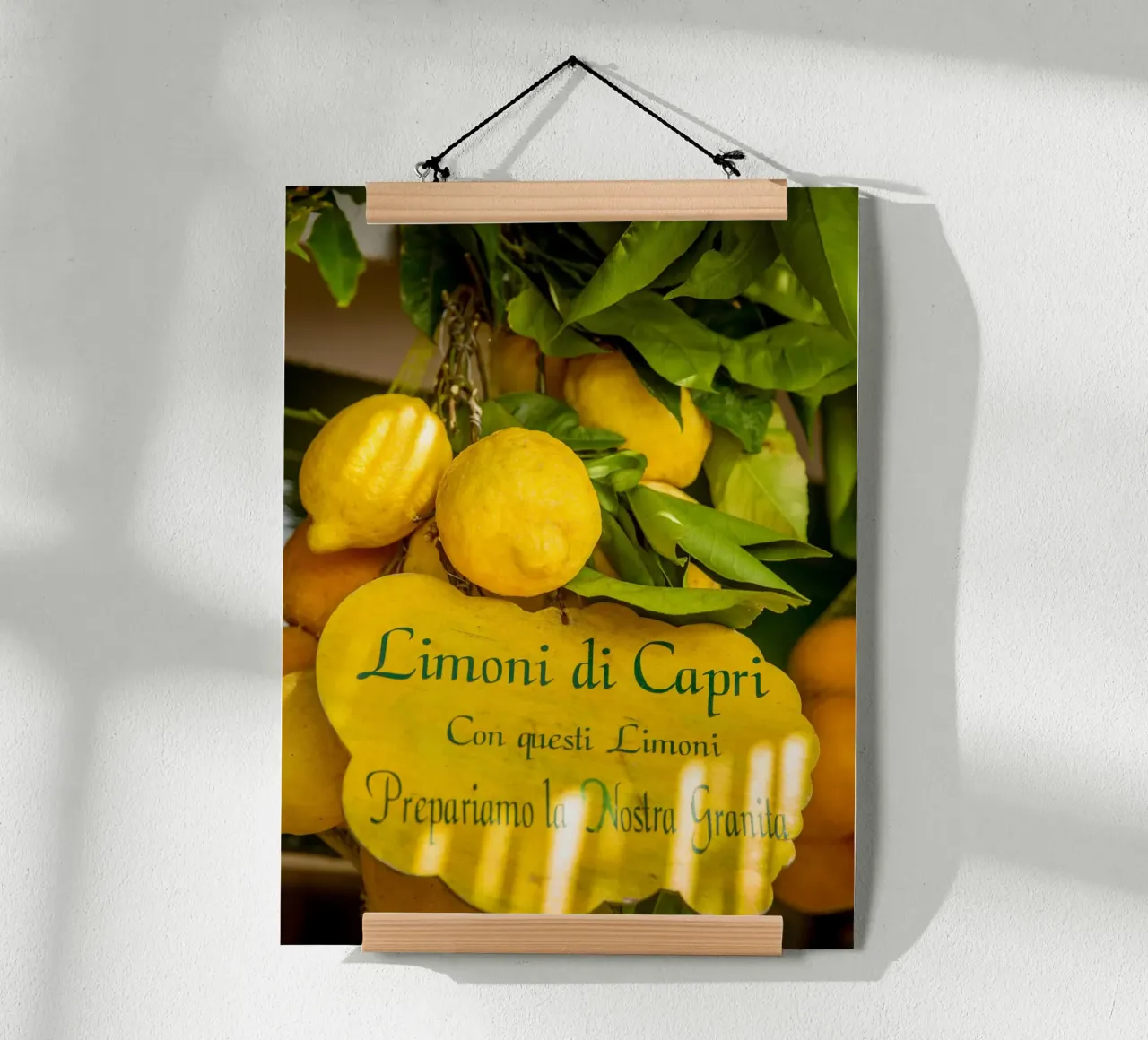 Lemon Print, Italian Wall Art, lemon poster, la dolce vita poster con telaio in legno da TheTravelClub