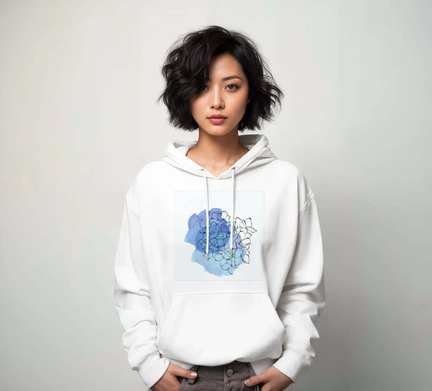 Hydrangea hoodie van Morgan Kendall