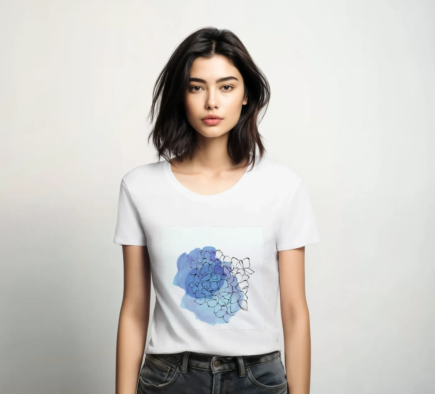 Hydrangea t-shirt da donna da Morgan Kendall