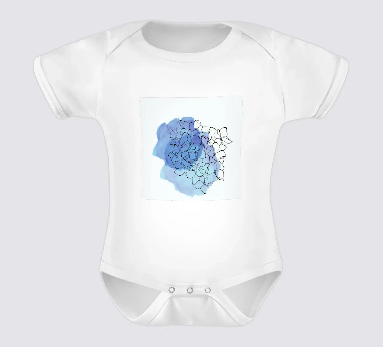 Hydrangea body neonato maniche corte da Morgan Kendall