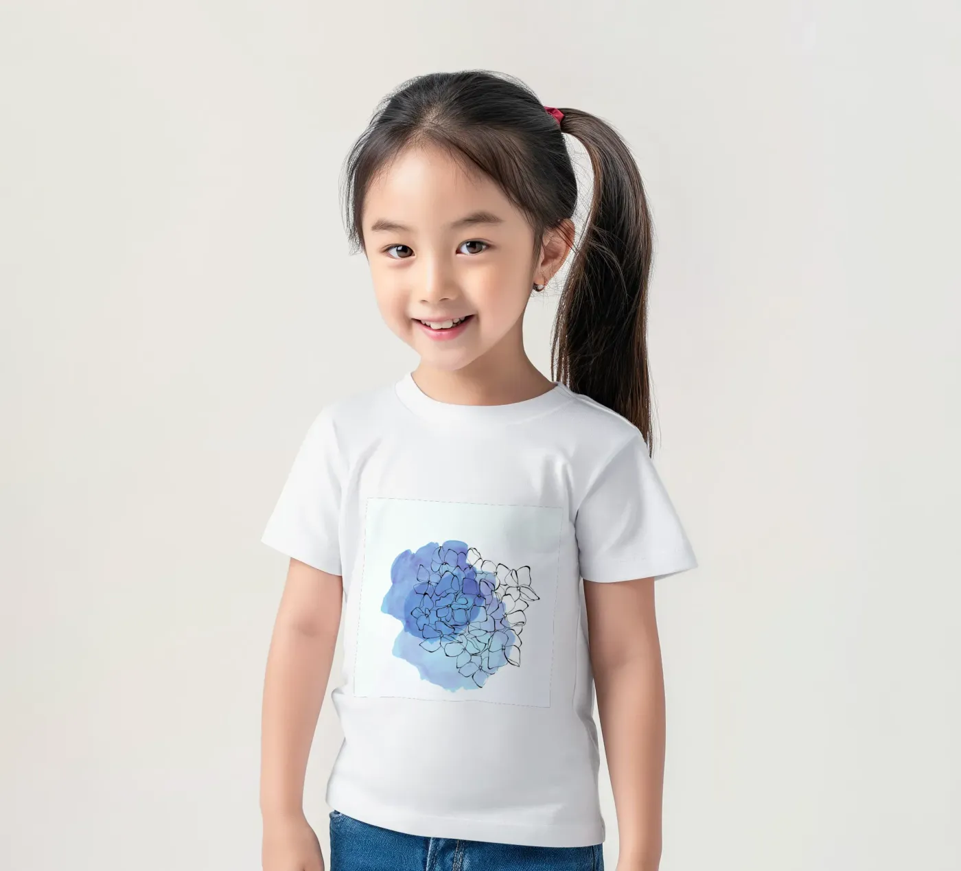 Hydrangea kinder t-shirt van Morgan Kendall