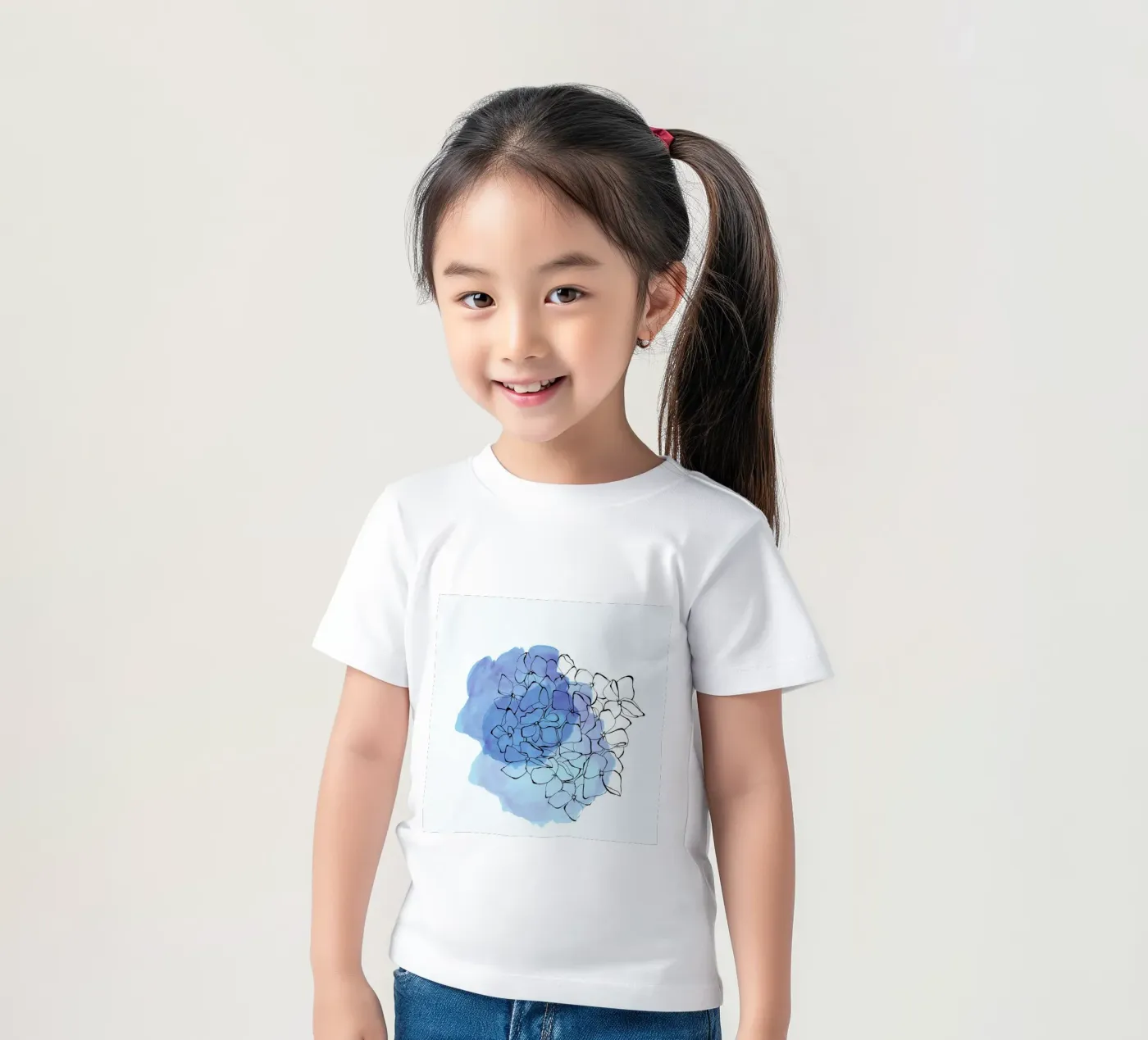 Hydrangea kinder t-shirt van Morgan Kendall