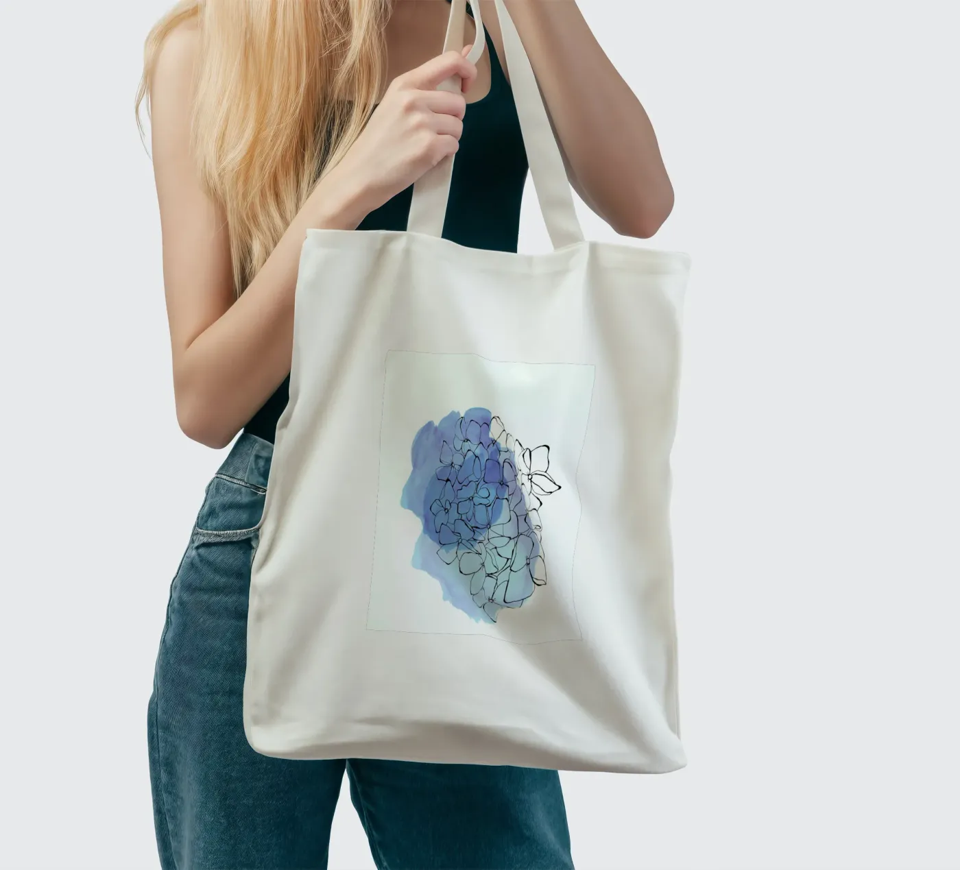 Hydrangea jute draagtas van Morgan Kendall