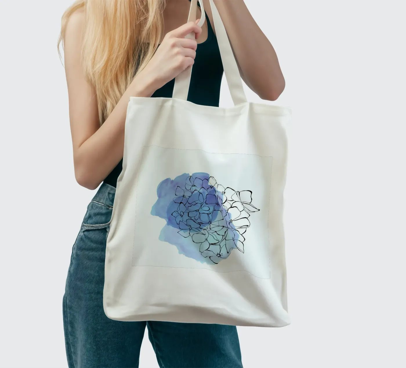 Hydrangea tote bag by Morgan Kendall