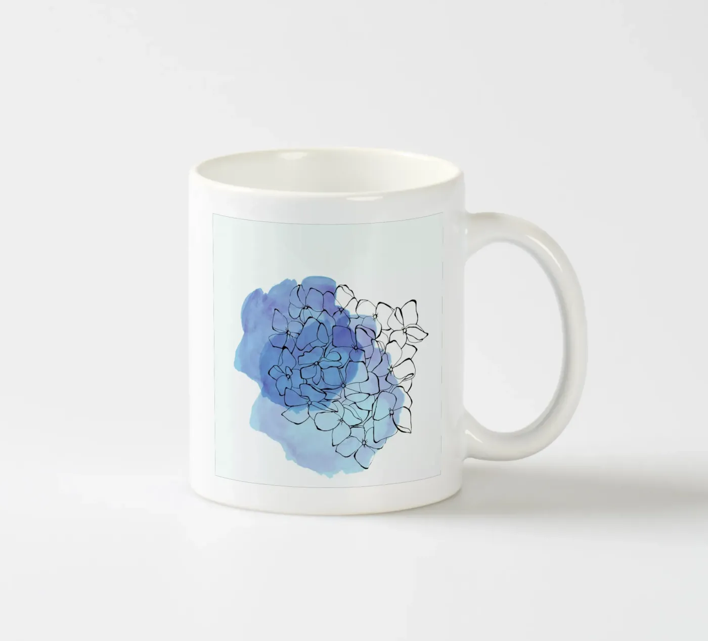 Hydrangea ceramic mug by Morgan Kendall