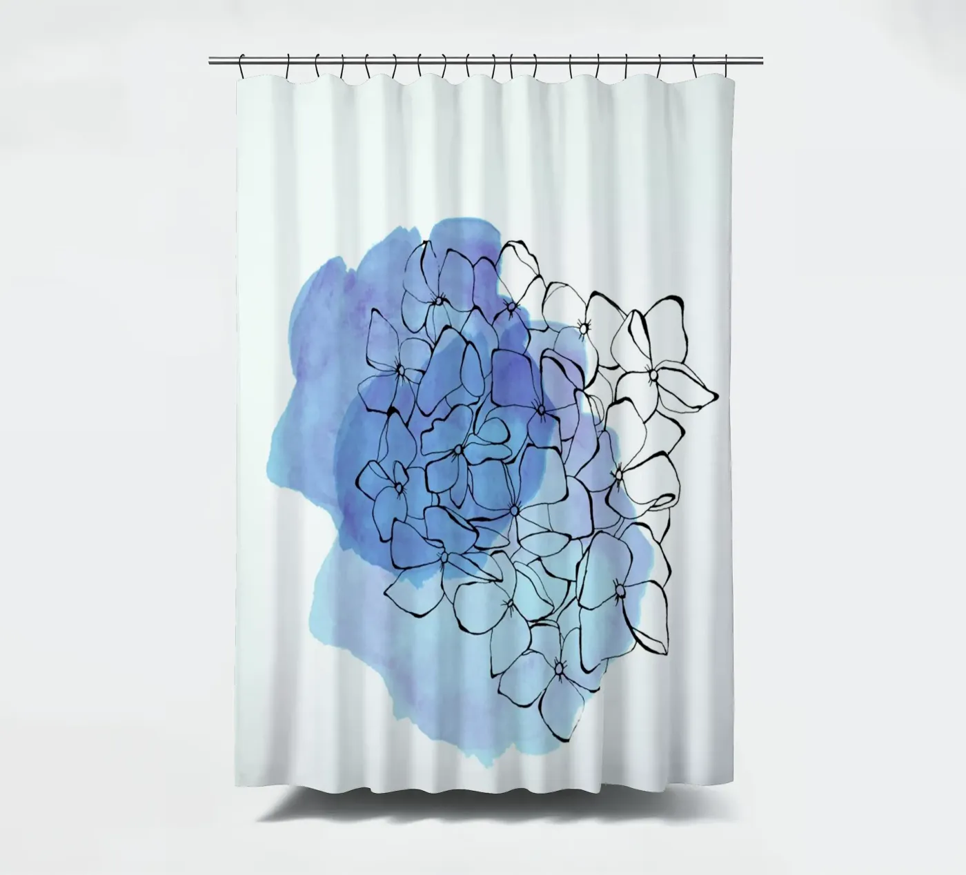 Hydrangea shower curtain by Morgan Kendall